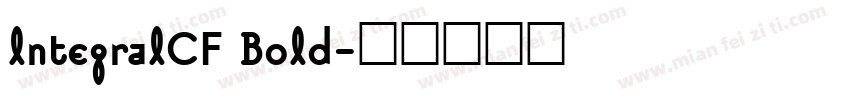 lntegralCF Bold字体转换